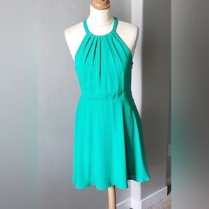 Express size 4 Vibrant green Halter Dress